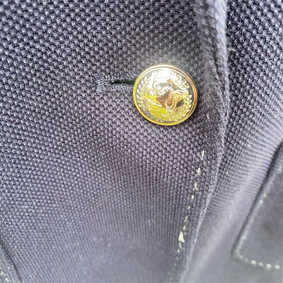 Tommy Hilfiger Women's Blue Knit Blazer Size 6 Two-Button Notch Lapel Heritage - Picture 6 of 6